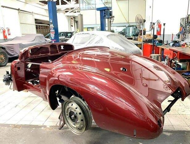 Jowett Jupiter under professional restoration in Brazil 2020